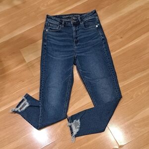 American Eagle Outfitters Dark Blue Ankle Jeans